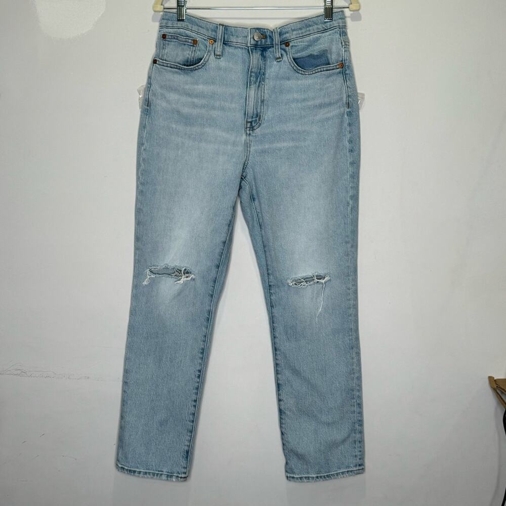 Madewell The High-Rise Slim Crop Boyjean in Dumas Wash: Ripped Edition MC556 W29 - Picture 2 of 14